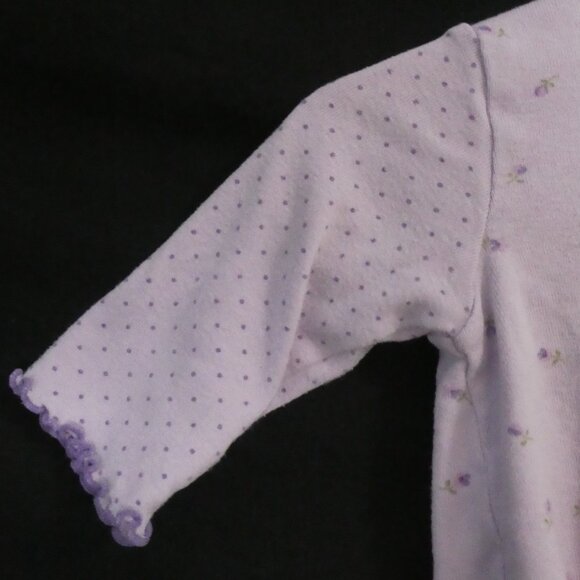 VITAMINS BABY | P2P 10 inches measured | Lilac Baby Cardigan With Floral Accents - Picture 9 of 14